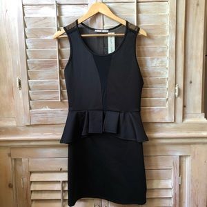 Rolla Coaster Black Peplum Dress
